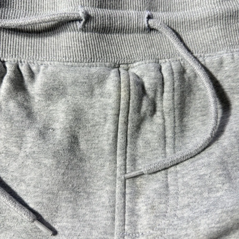 True Religion Mens Heather Gray Jogger Sweatpants Horseshoe Logo Small Stain